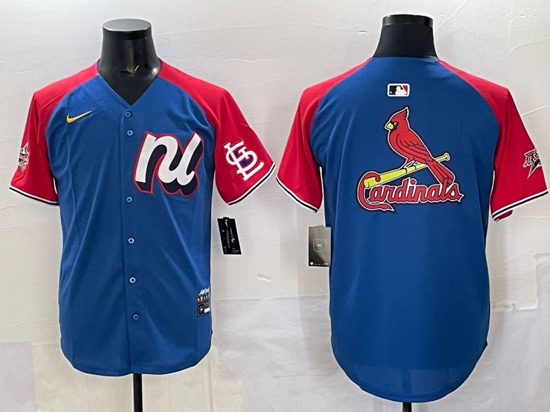 Men St.Louis Cardinals Blank Blue red All star 2025 Nike MLB Jersey style 04